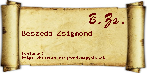 Beszeda Zsigmond névjegykártya