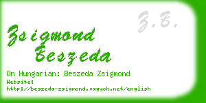 zsigmond beszeda business card